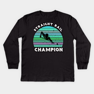 Straight rail carom billiards champion Kids Long Sleeve T-Shirt